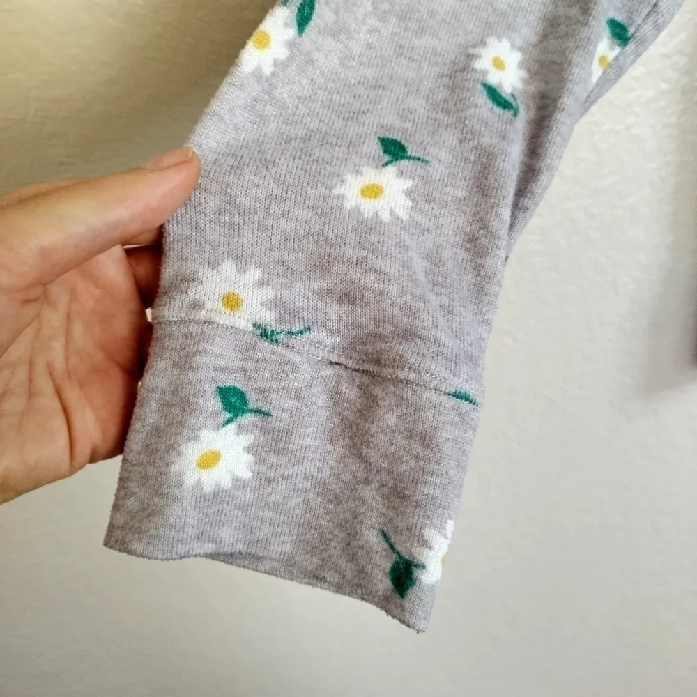 Kate Spade new York Daisy crew neck floral sweater sz M